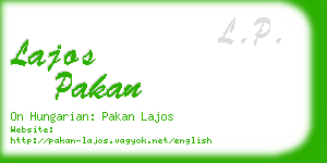 lajos pakan business card